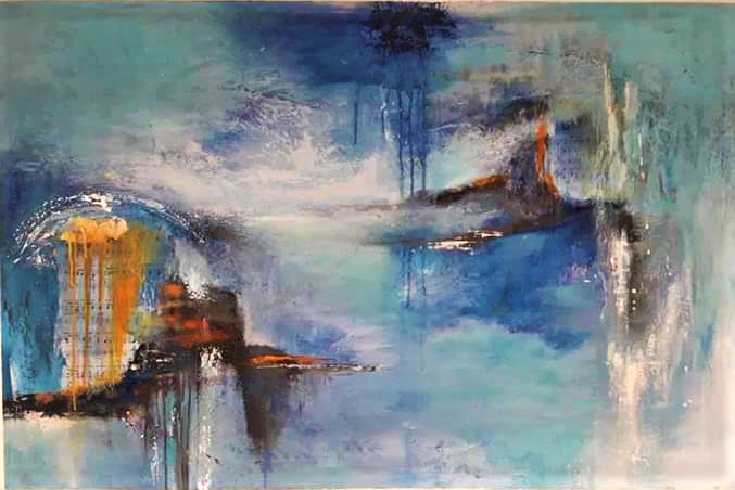 Abstraction 3 Huile 100x80cm